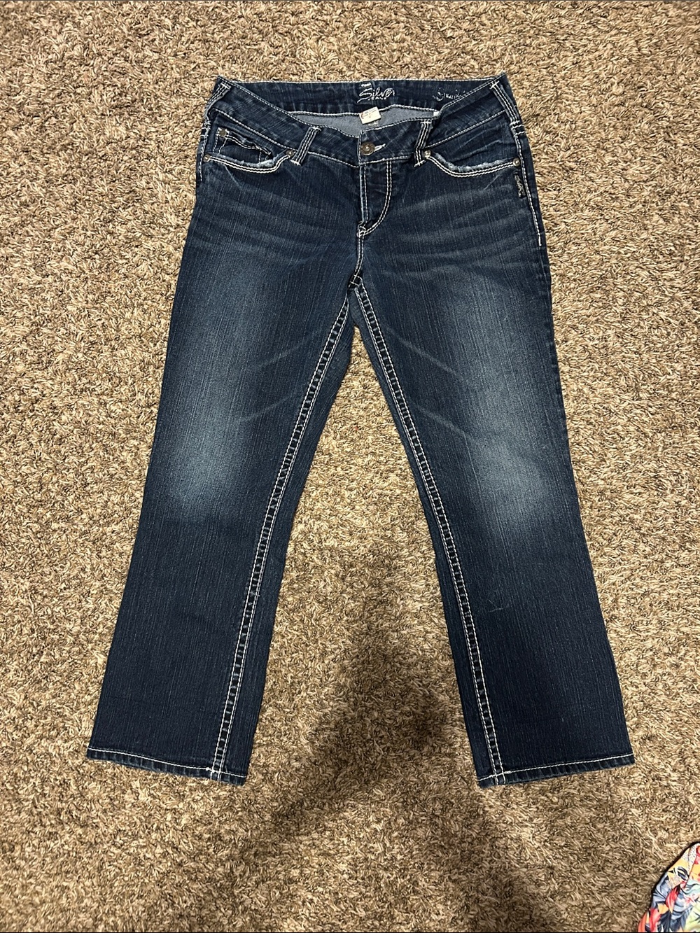 Silver Jeans Women's Dark Indigo capris